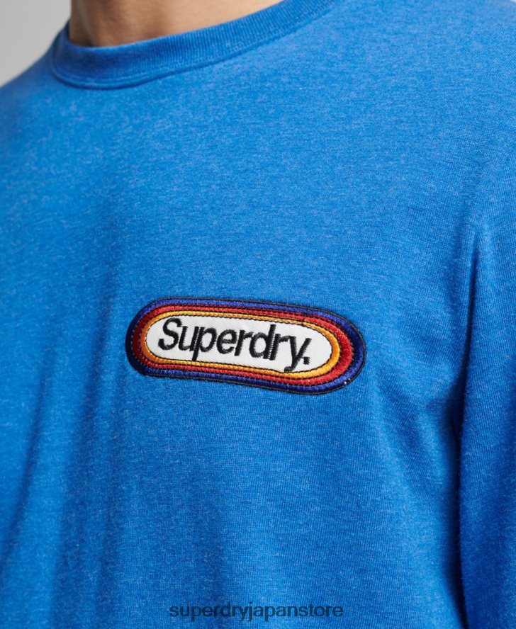 ヴィンテージコアロゴのシーズナルトップス 男性 Superdry 衣類 青 2J62PZ1575
