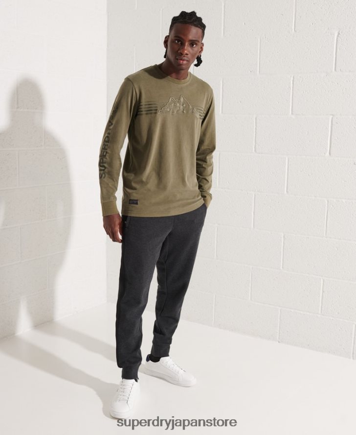 エクスペディショングラフィック ロングスリーブトップ 男性 Superdry 衣類 緑 2J62PZ1576