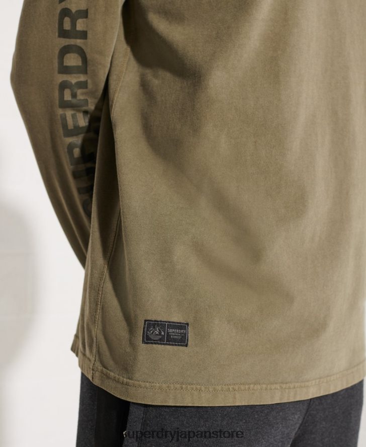 エクスペディショングラフィック ロングスリーブトップ 男性 Superdry 衣類 緑 2J62PZ1576