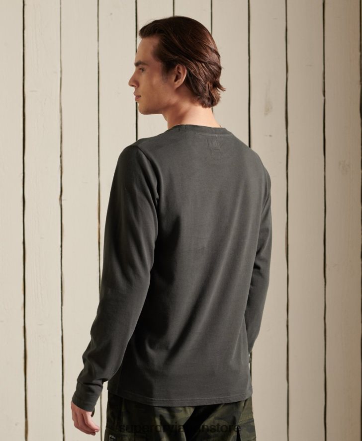 ブラックアウト長袖トップ 男性 Superdry 衣類 濃い灰色 2J62PZ1579