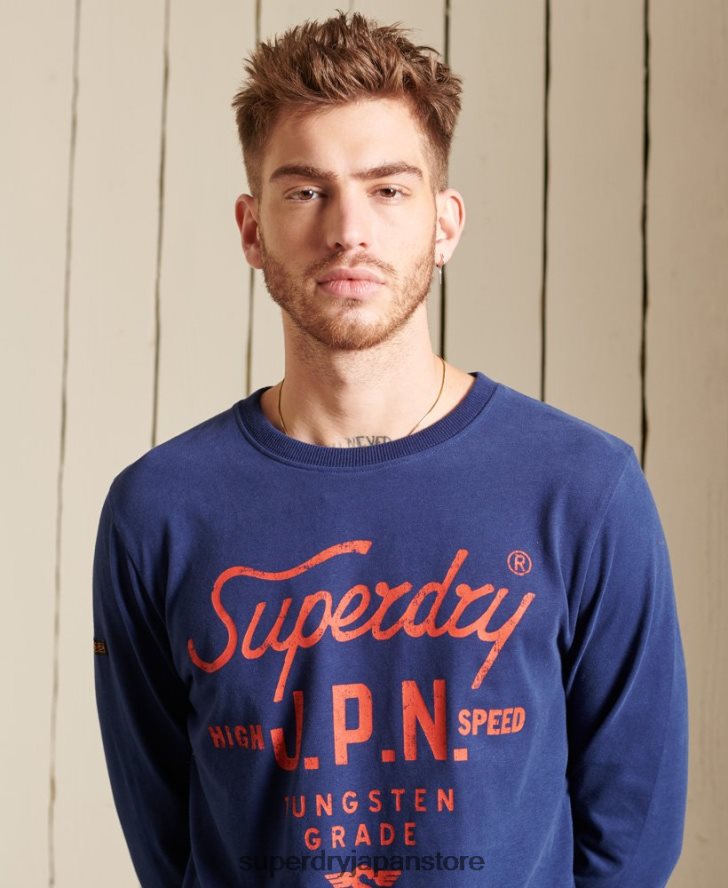 スクリプトスタイルのワークウェアトップ 男性 Superdry 衣類 青 2J62PZ1580
