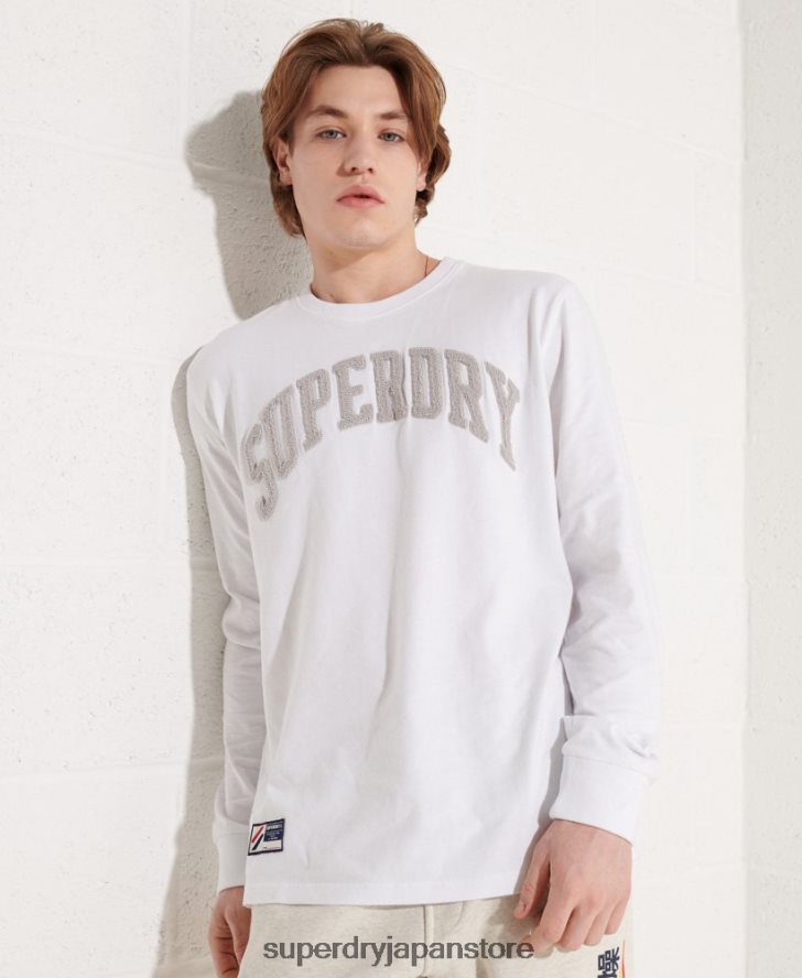 代表チームアーチ長袖トップ 男性 Superdry 衣類 白 2J62PZ1581
