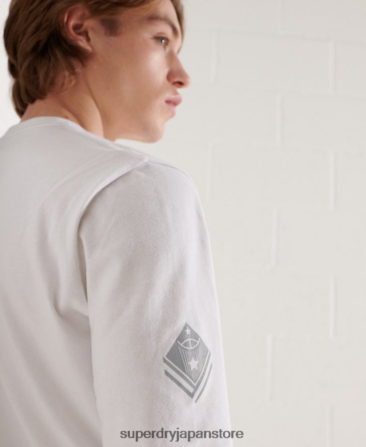 代表チームアーチ長袖トップ 男性 Superdry 衣類 白 2J62PZ1581