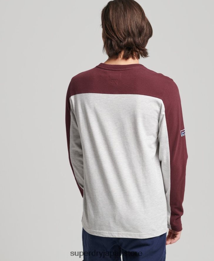 ヴィンテージロゴカレッジ長袖トップ 男性 Superdry 衣類 ライトグレー 2J62PZ1591