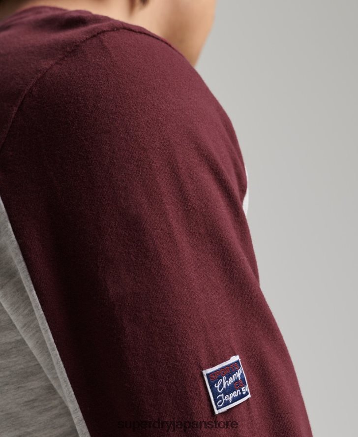 ヴィンテージロゴカレッジ長袖トップ 男性 Superdry 衣類 ライトグレー 2J62PZ1591
