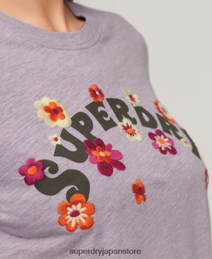 ヴィンテージノスタルジア長袖トップ 女性 Superdry 衣類 紫 2J62PZ2885