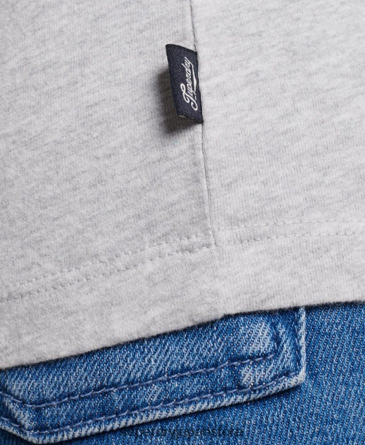 オーガニックコットン ヴィンテージロゴ 長袖トップ 女性 Superdry 衣類 ライトグレー 2J62PZ2971