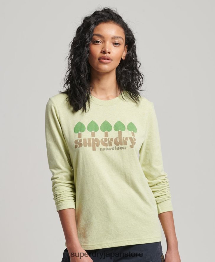 ヴィンテージノスタルジア長袖トップ 女性 Superdry 衣類 緑 2J62PZ2987