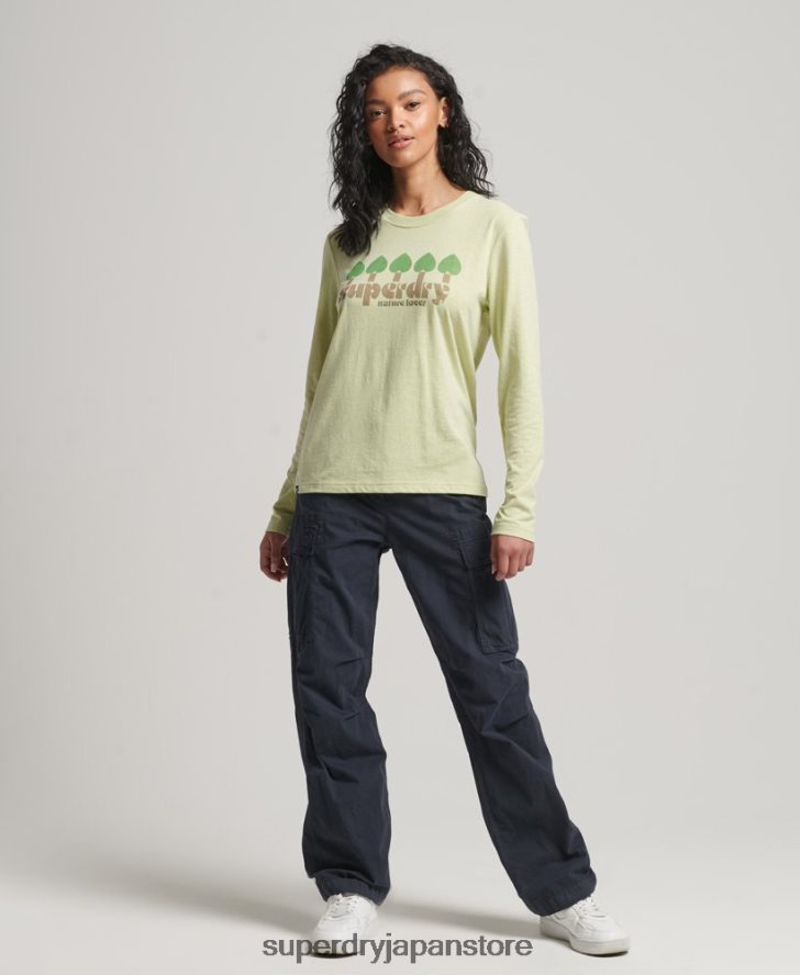 ヴィンテージノスタルジア長袖トップ 女性 Superdry 衣類 緑 2J62PZ2987