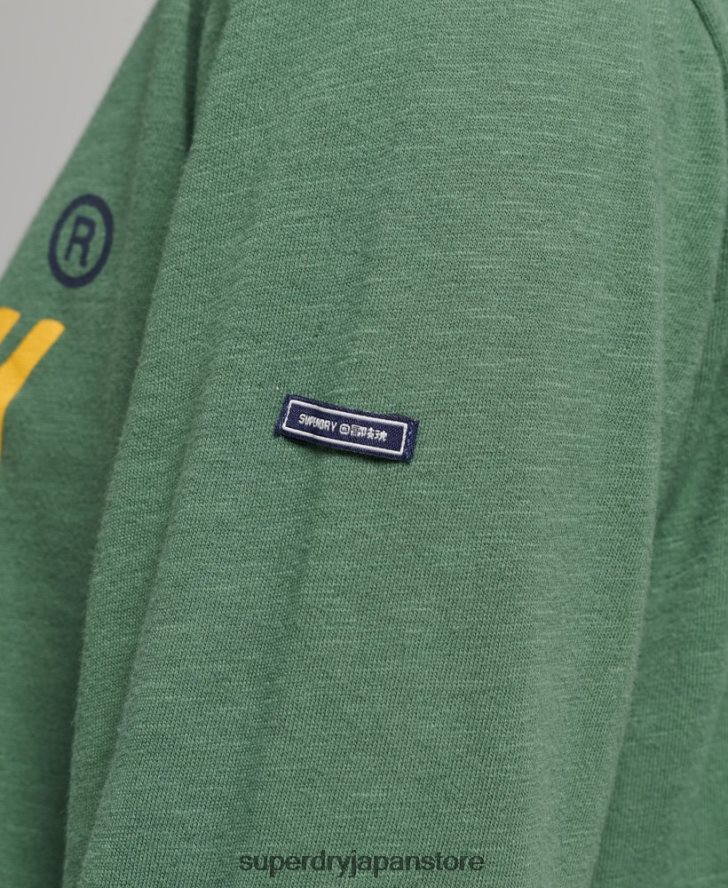 ヴィンテージロゴ ヘリテージ ロングスリーブ トップ 女性 Superdry 衣類 緑 2J62PZ3045