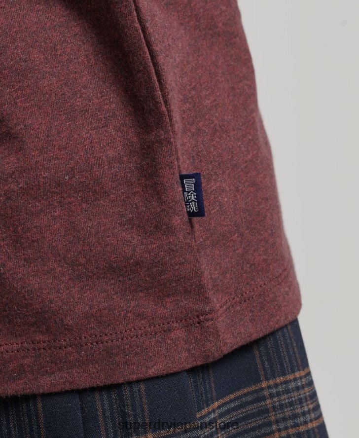 オーガニックコットン エッセンシャル ロゴ 長袖トップ 女性 Superdry 衣類 赤 2J62PZ3061