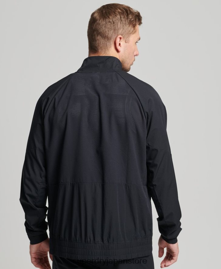 ストレッチウーブントラックトップ 男性 Superdry 衣類 黒 2J62PZ5369