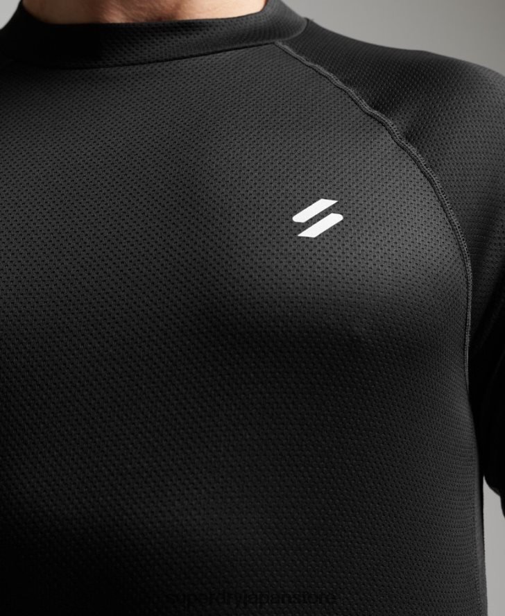 トレインモックネックトップ 男性 Superdry 衣類 黒 2J62PZ5374