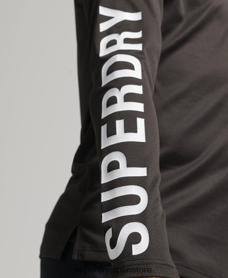 トレインモックネックロゴトップ 男性 Superdry 衣類 黒 2J62PZ5378