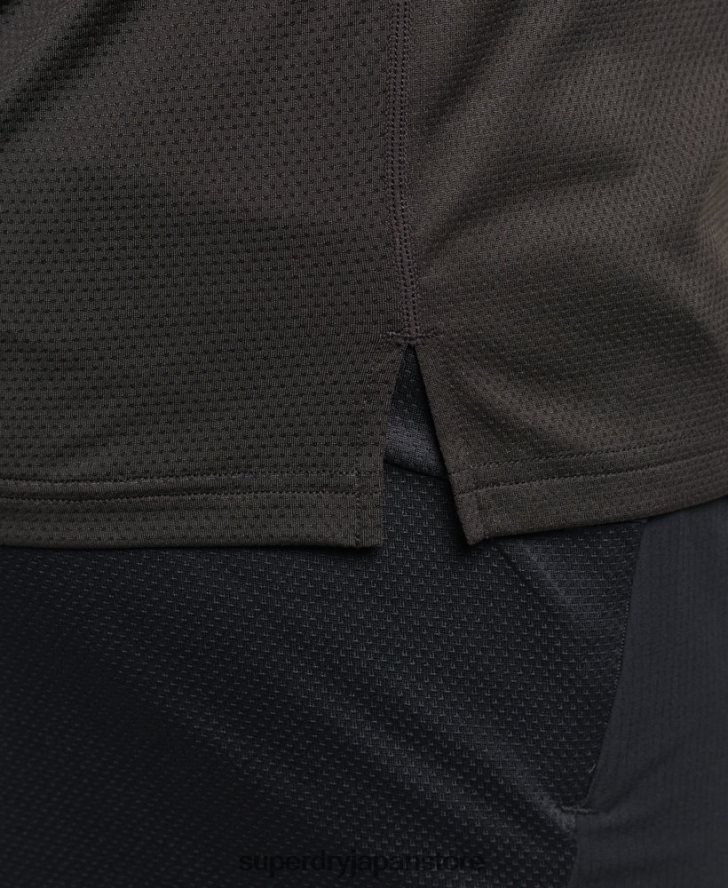 トレインモックネックロゴトップ 男性 Superdry 衣類 黒 2J62PZ5378