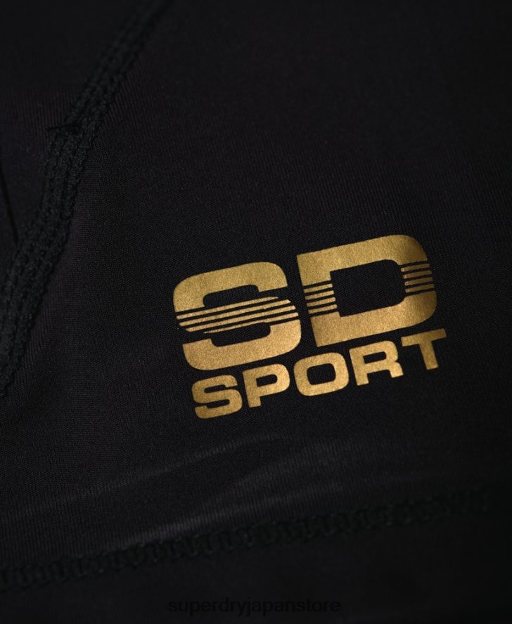 パフォーマンスコンプレッション半袖トップ 男性 Superdry 衣類 黒 2J62PZ5380
