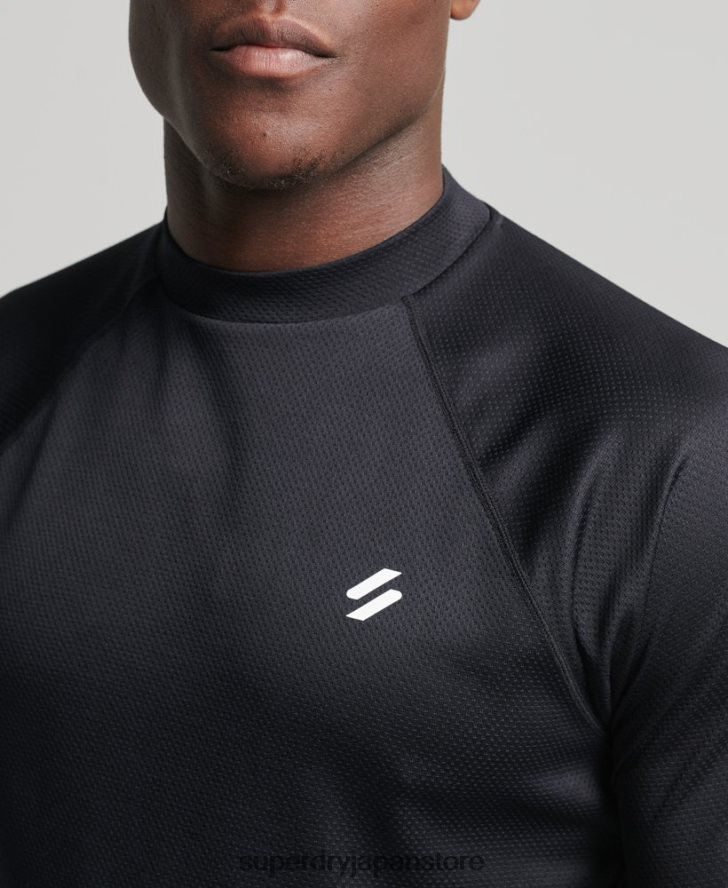 トレインモックネックトップ 男性 Superdry 衣類 黒 2J62PZ5392