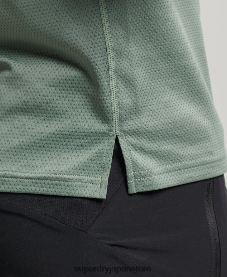トレインモックネックトップ 男性 Superdry 衣類 緑 2J62PZ5404
