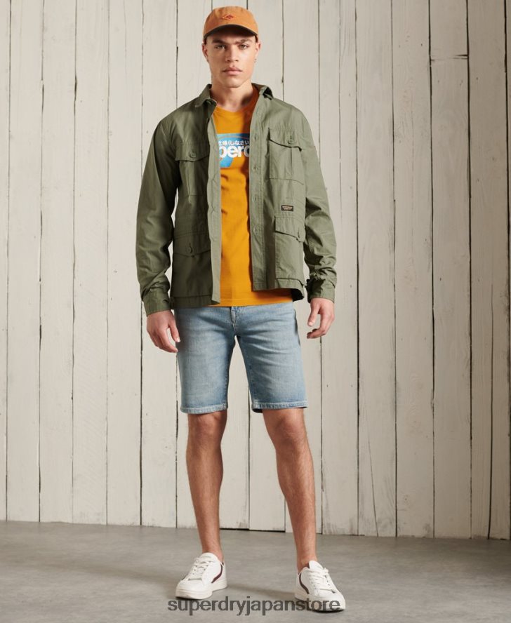 コアロゴカリ長袖トップ 男性 Superdry 衣類 金 2J62PZ6444