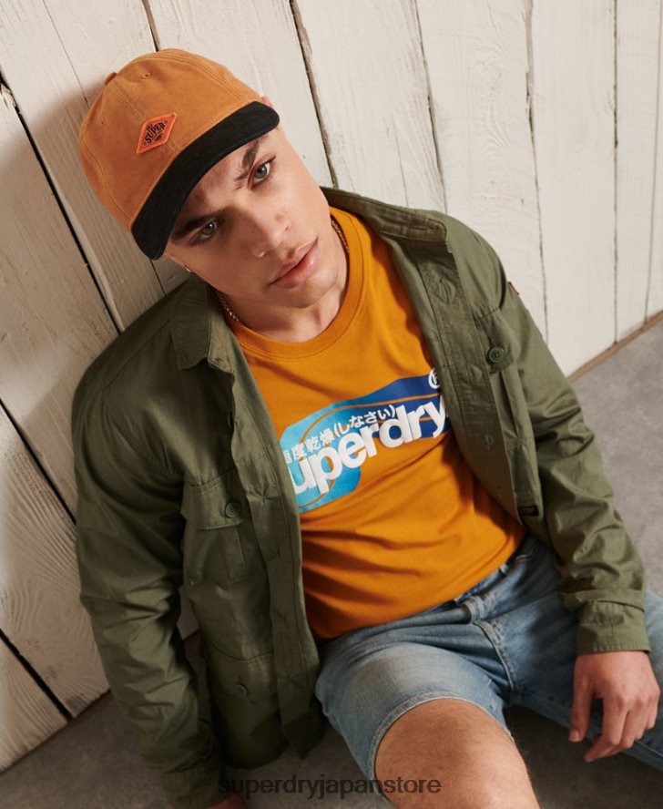 コアロゴカリ長袖トップ 男性 Superdry 衣類 金 2J62PZ6444