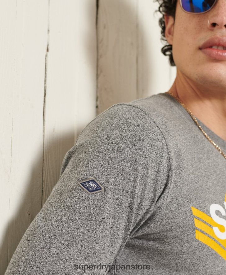 コアロゴカリ長袖トップ 男性 Superdry 衣類 グレー 2J62PZ6462
