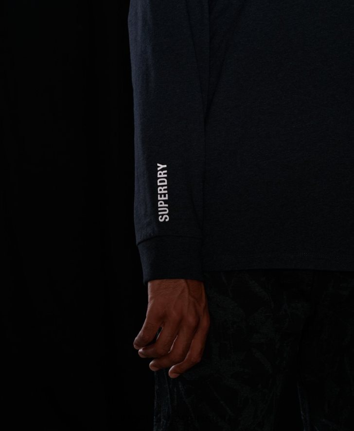 ハイテク長袖トップ 男性 Superdry 衣類 濃い灰色 2J62PZ6471