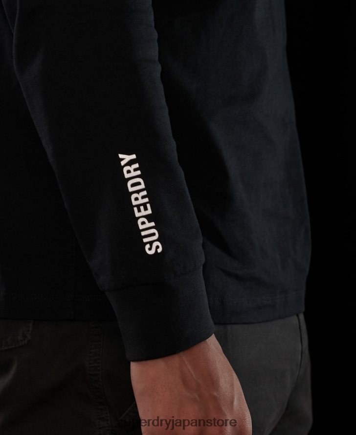 ハイテク長袖トップ 男性 Superdry 衣類 黒 2J62PZ6472