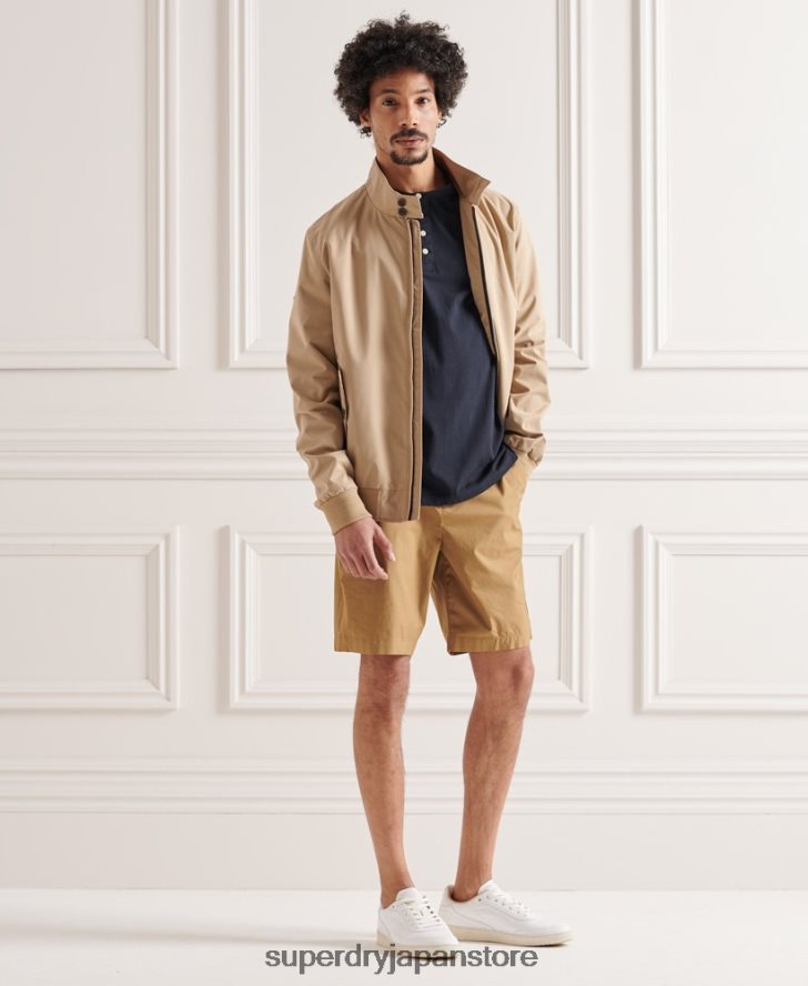 オーガニックコットンの軽量エッセンシャルヘンリートップ 男性 Superdry 衣類 海軍 2J62PZ6489