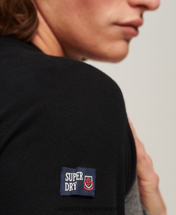 ヴィンテージロゴストアラグラン長袖トップ 男性 Superdry 衣類 濃い灰色 2J62PZ86