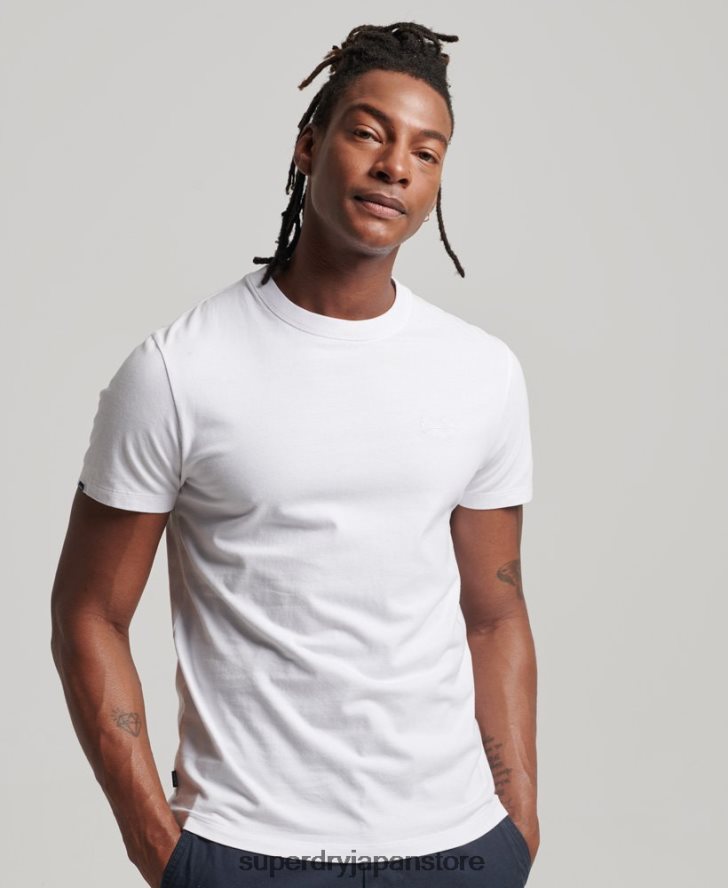 オーガニックコットン エッセンシャルロゴ Tシャツ 男性 Superdry 衣類 白 2J62PZ1