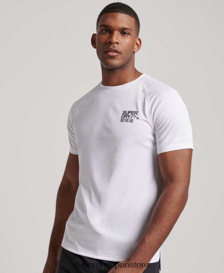 トレインアクティブグラフィック半袖Tシャツ 男性 Superdry 衣類 白 2J62PZ1414