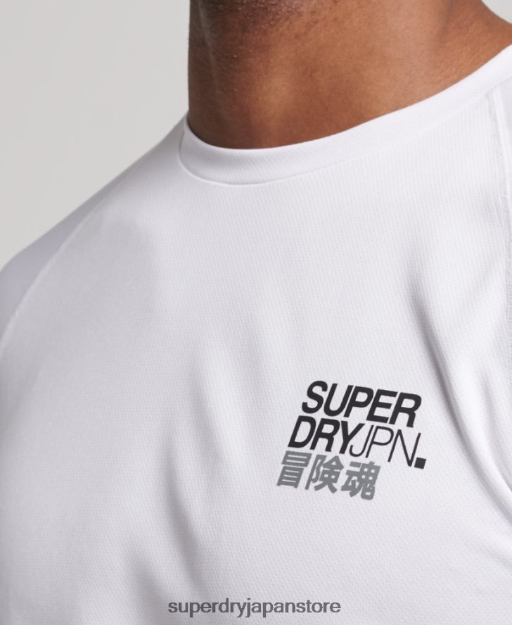 トレインアクティブグラフィック半袖Tシャツ 男性 Superdry 衣類 白 2J62PZ1414