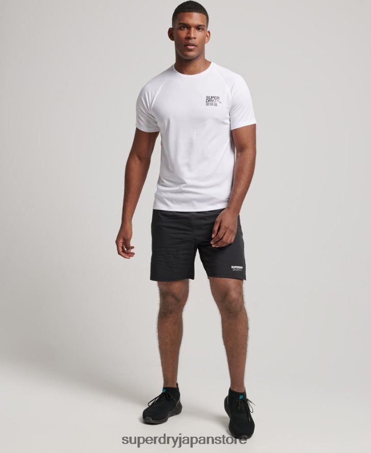 トレインアクティブグラフィック半袖Tシャツ 男性 Superdry 衣類 白 2J62PZ1414