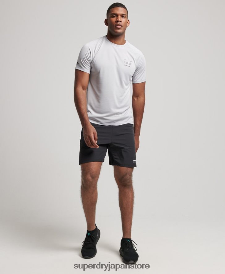 トレインアクティブグラフィック半袖Tシャツ 男性 Superdry 衣類 ライトグレー 2J62PZ1421