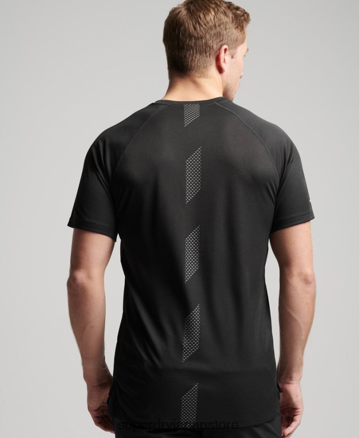 トレインアクティブロゴ半袖Tシャツ 男性 Superdry 衣類 黒 2J62PZ1430