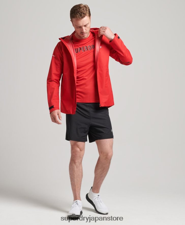トレインアクティブロゴ半袖Tシャツ 男性 Superdry 衣類 赤 2J62PZ1436