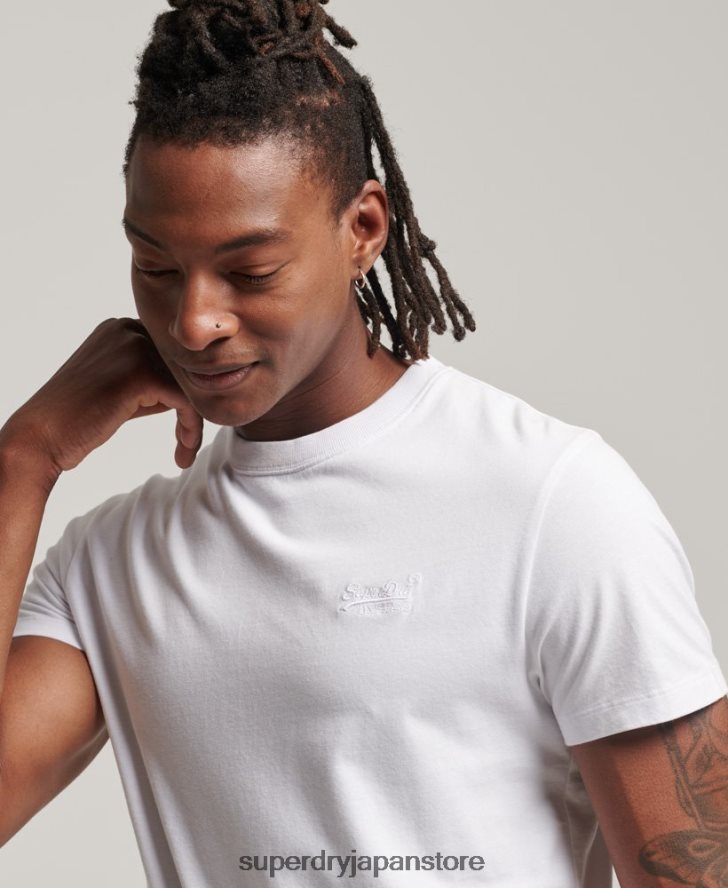 オーガニックコットン エッセンシャルロゴ Tシャツ 男性 Superdry 衣類 白 2J62PZ1