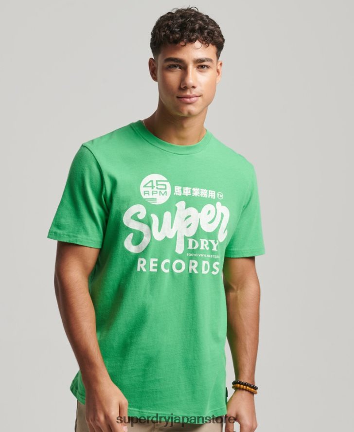 クラシックなTシャツをリメイク 男性 Superdry 衣類 緑 2J62PZ20