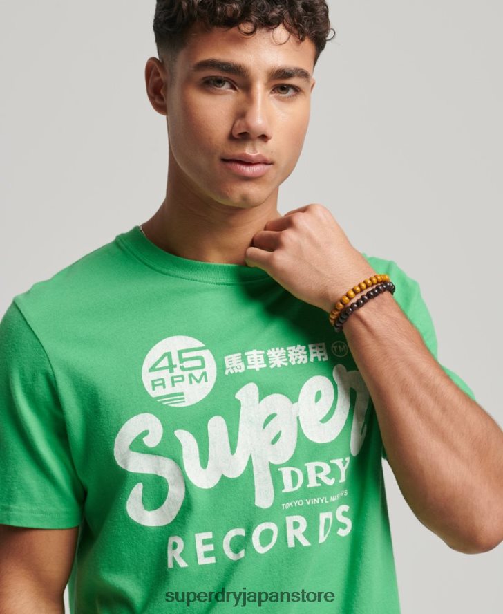 クラシックなTシャツをリメイク 男性 Superdry 衣類 緑 2J62PZ20