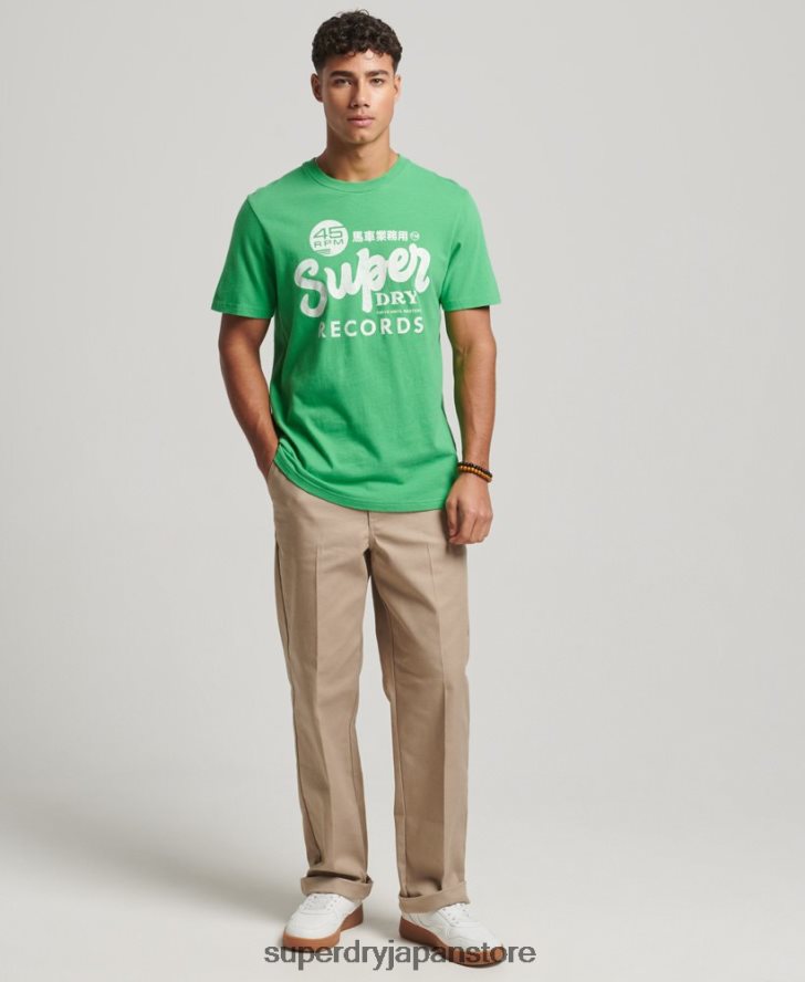 クラシックなTシャツをリメイク 男性 Superdry 衣類 緑 2J62PZ20