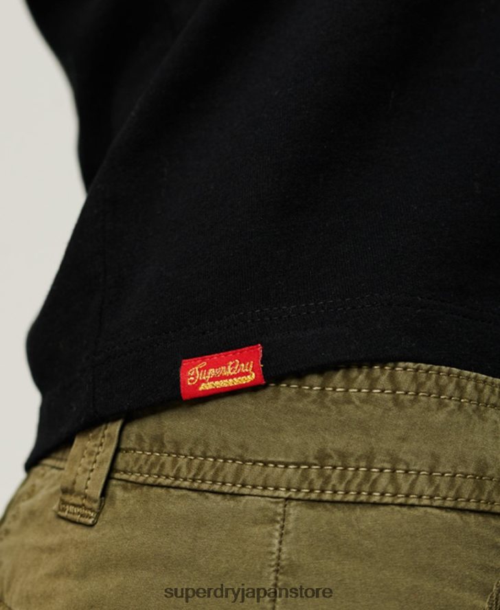 ワークウェア スクリプトグラフィック T シャツ 女性 Superdry 衣類 黒 2J62PZ2122