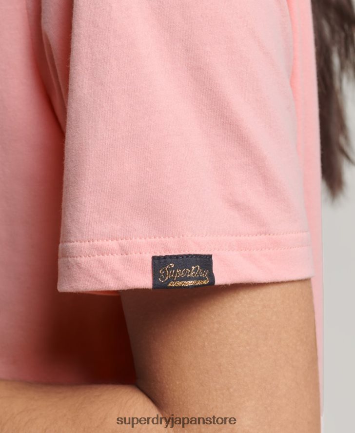 ヴィンテージロゴ ナラティブ Tシャツ 女性 Superdry 衣類 ピンク 2J62PZ2134