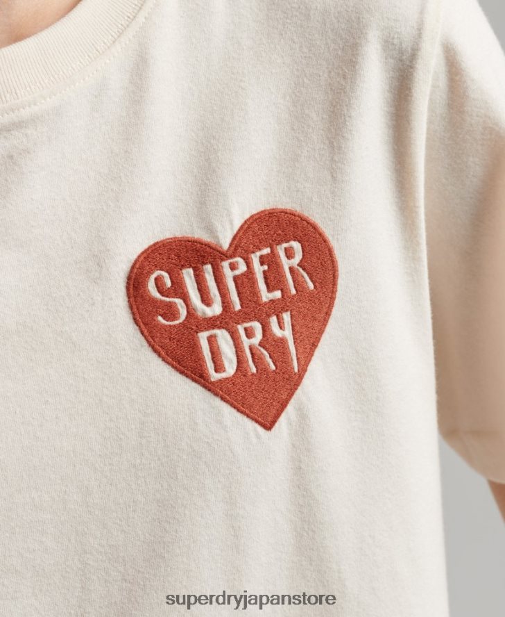 ヴィンテージ カリ カットアウト T シャツ 女性 Superdry 衣類 クリーム 2J62PZ2147