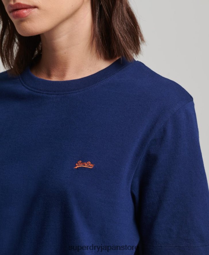 ヴィンテージロゴ刺繍Tシャツ 女性 Superdry 衣類 青 2J62PZ2172