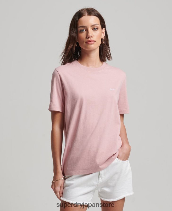 ヴィンテージロゴ刺繍Tシャツ 女性 Superdry 衣類 ピンク 2J62PZ2173