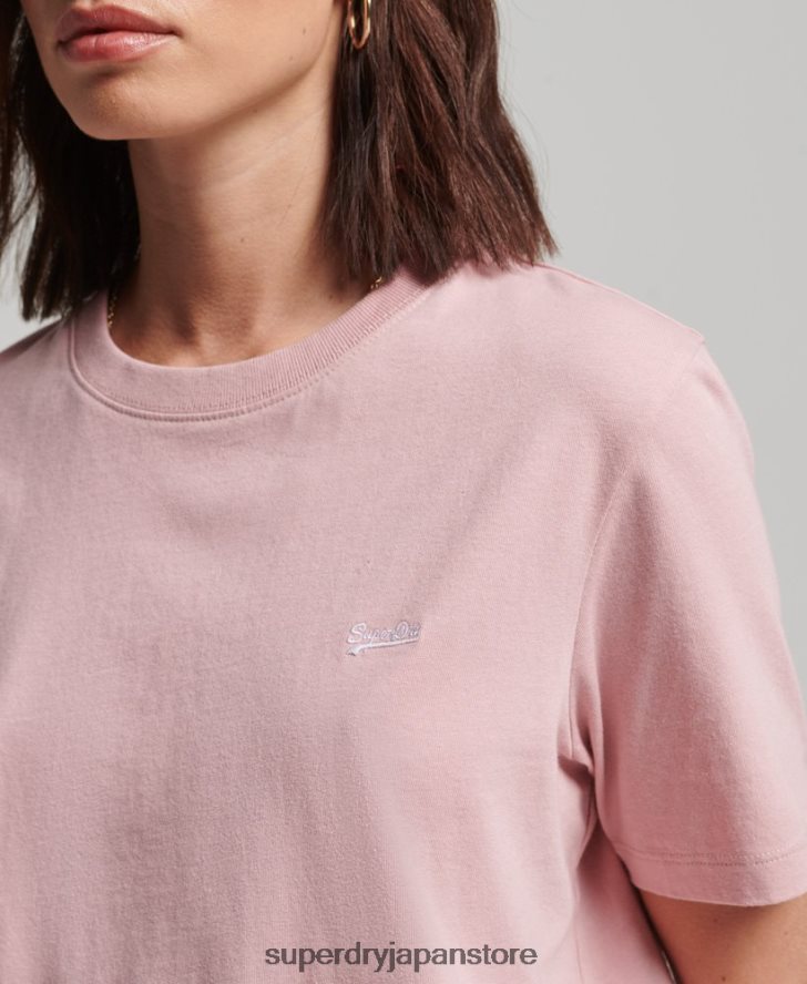 ヴィンテージロゴ刺繍Tシャツ 女性 Superdry 衣類 ピンク 2J62PZ2173
