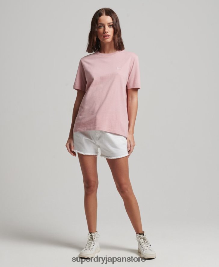 ヴィンテージロゴ刺繍Tシャツ 女性 Superdry 衣類 ピンク 2J62PZ2173