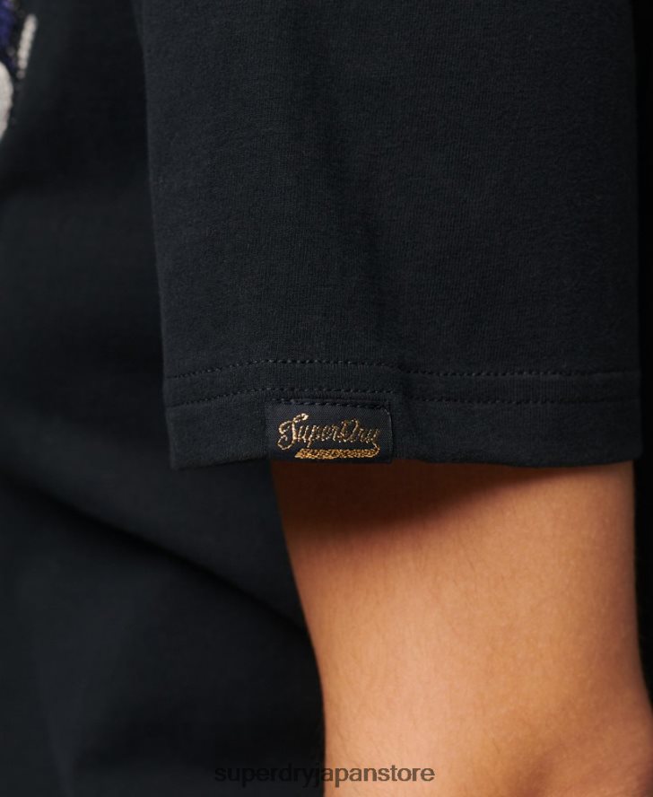 ヴィンテージロゴ ナラティブ Tシャツ 女性 Superdry 衣類 濃い灰色 2J62PZ2175