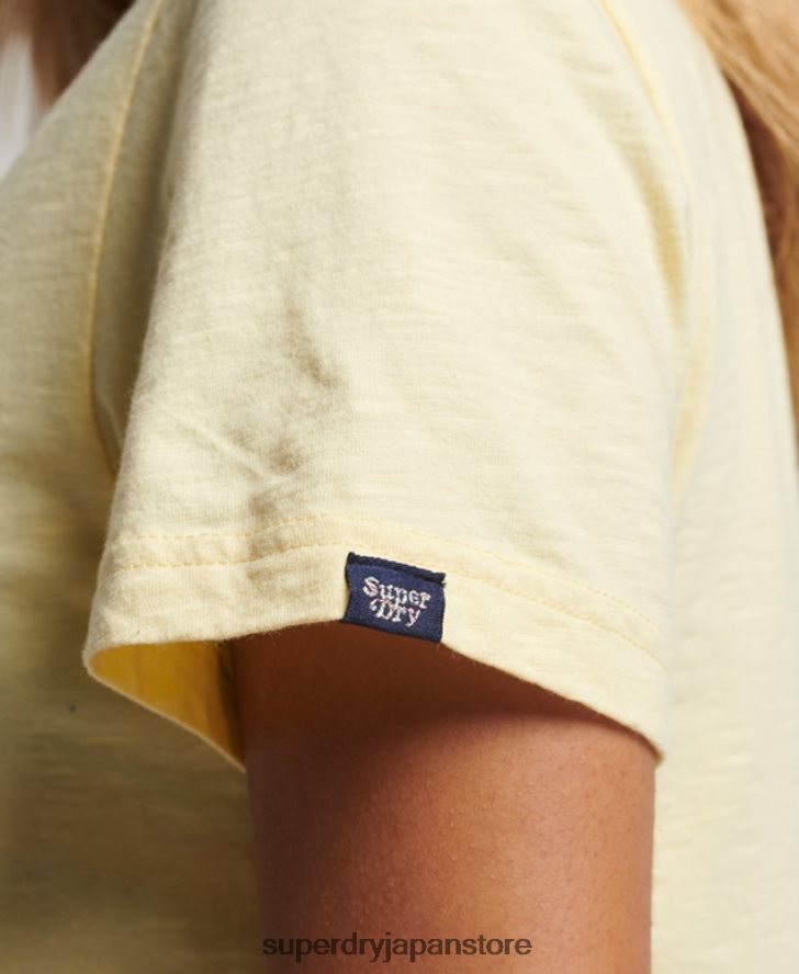 ヴィンテージレインボーTシャツ 女性 Superdry 衣類 黄色 2J62PZ2178