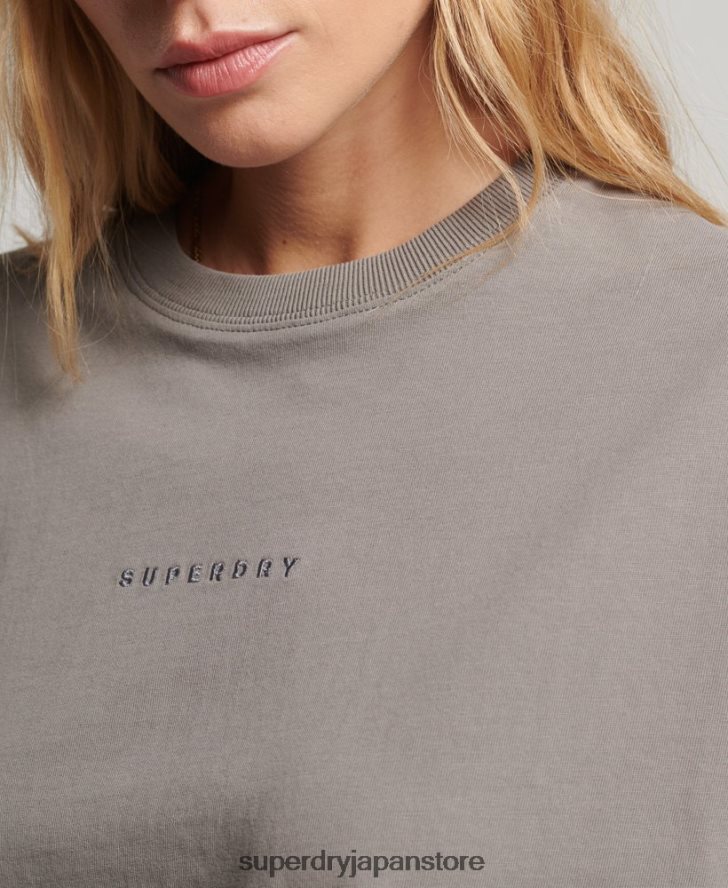 サープラス マイクロ オーバーサイズ ボクシー T シャツ 女性 Superdry 衣類 グレー 2J62PZ2205